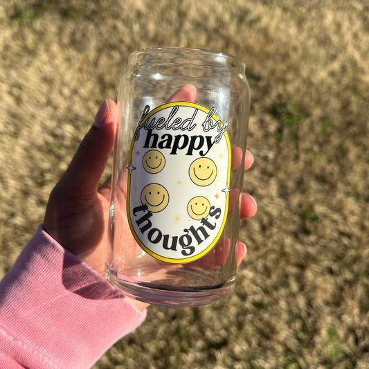 Happy Thoughts Glass